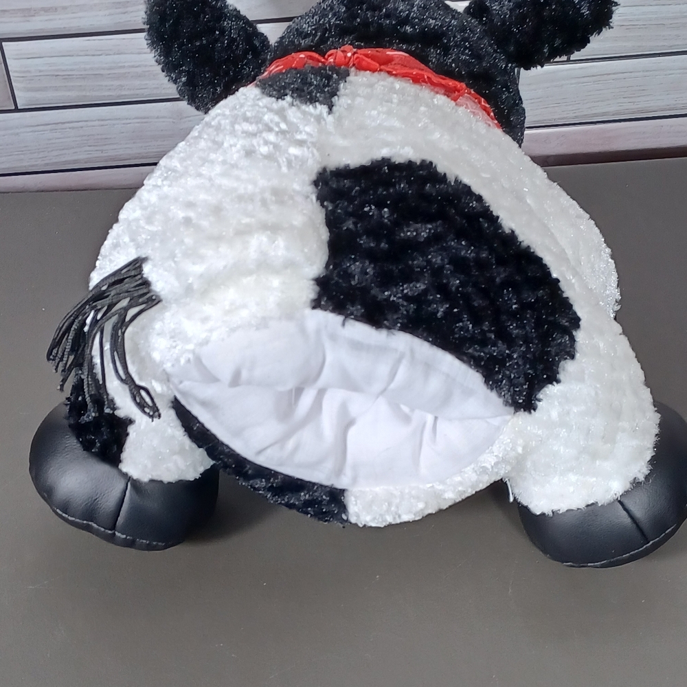 -Snuggie Toy Cow Barn hand puppet moppet  theatrical Soft Plush Doll red scarf - Picture 3 of 10